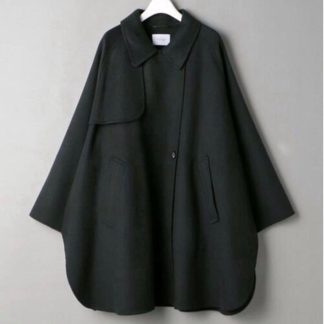 ビューティアンドユース　BY リバーポンチョコート　S グリーン