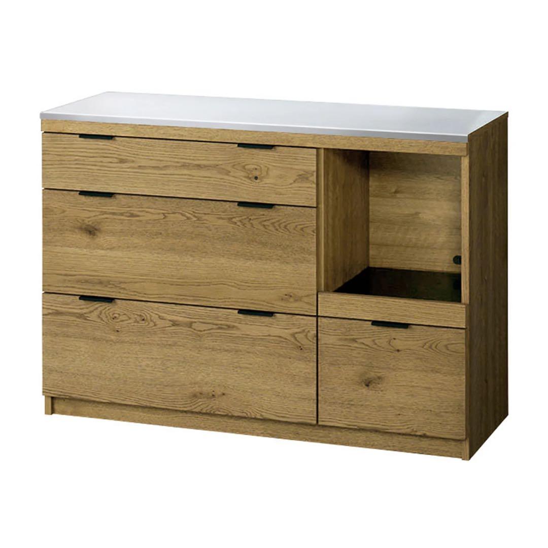 【ぺぇ】unico ADDAY キッチンカウンターW1230