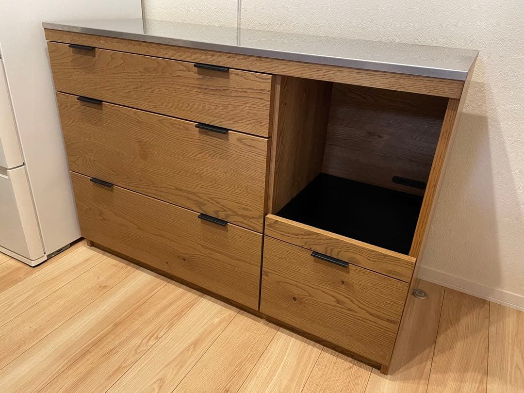 【ぺぇ】unico ADDAY キッチンカウンターW1230