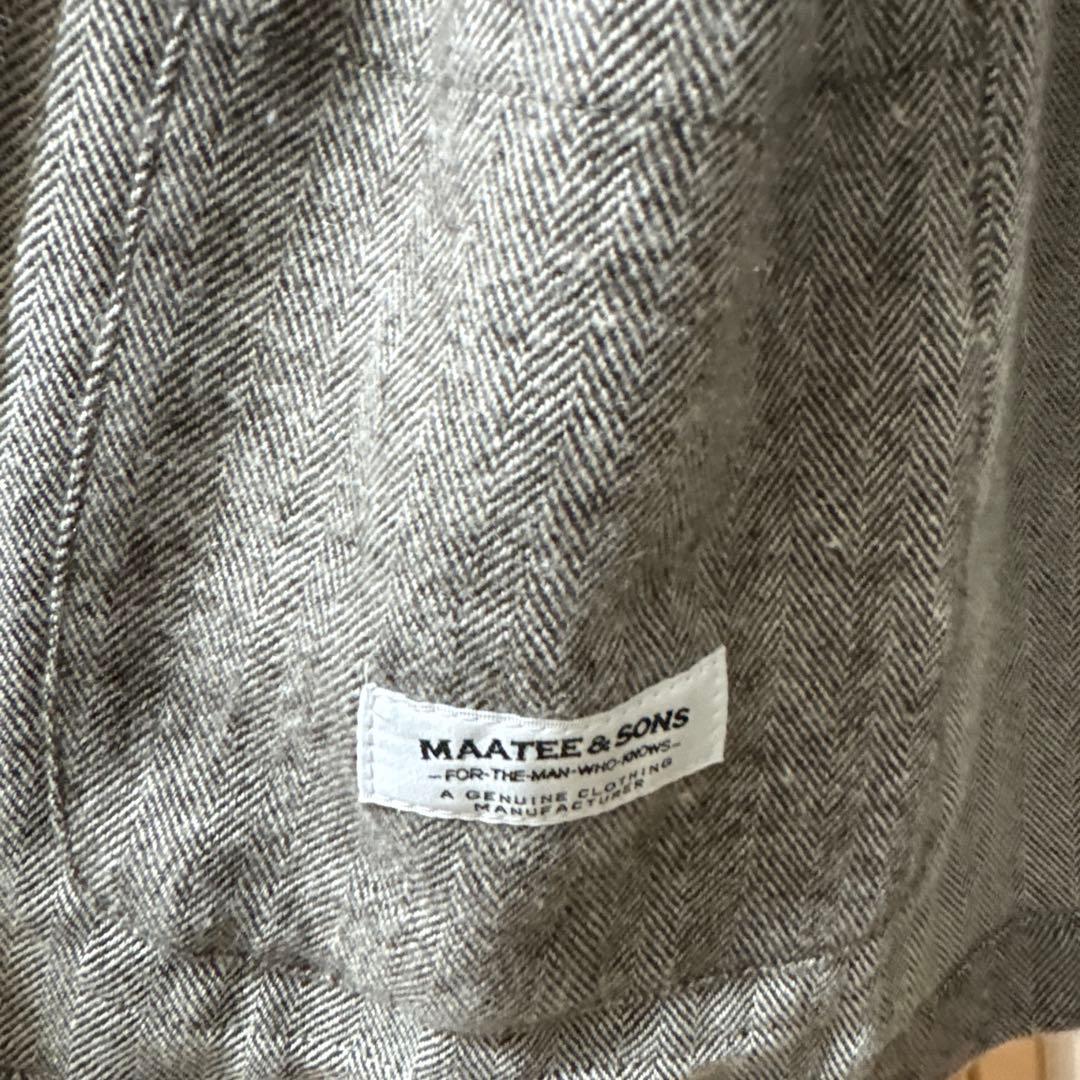 MAATEE & SONS ヘリンボーンジャケット　カシミアリネン