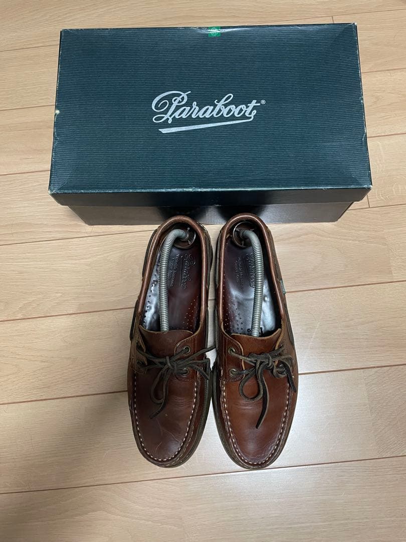 Paraboot BARTHブラウン デッキシューズ 箱付きサイズ8