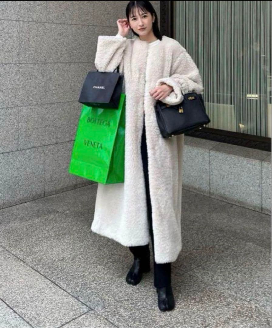 CLANE MIX FUR COCOON COAT クラネ