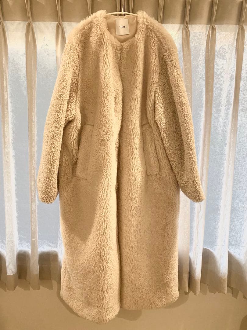 CLANE MIX FUR COCOON COAT クラネ