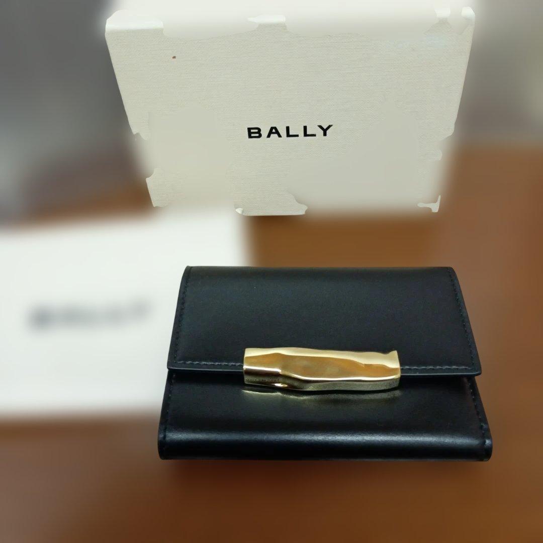 BALLY　バリー　財布、小銭入れ、ブラック革　ゴールド金具　超美品!