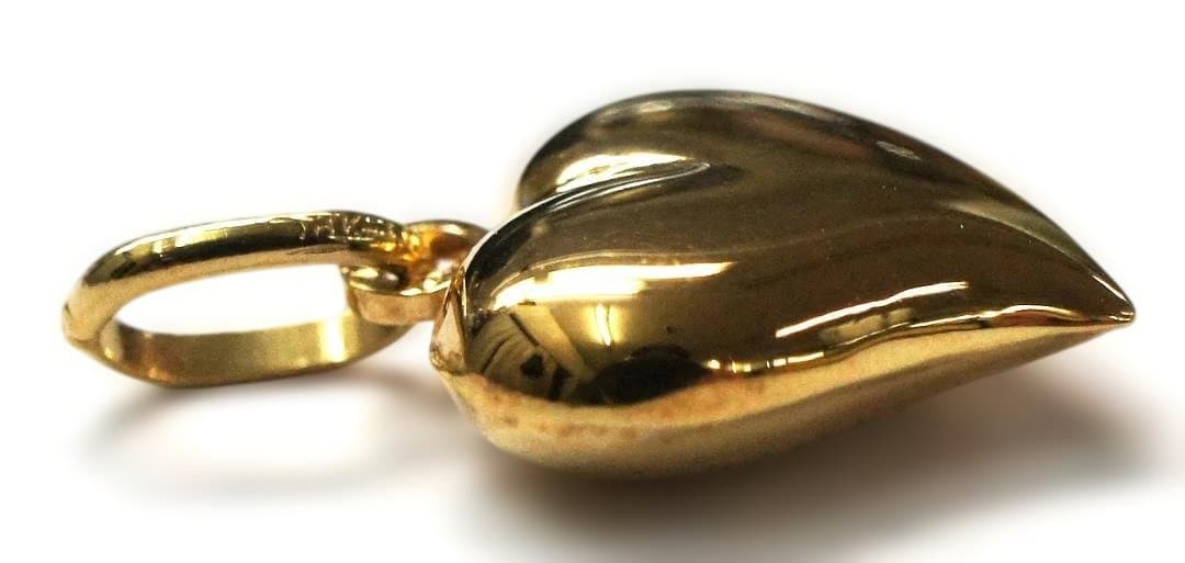 18K ゴールド ハート ペンダントトップ チャーム 1.44g ITALY