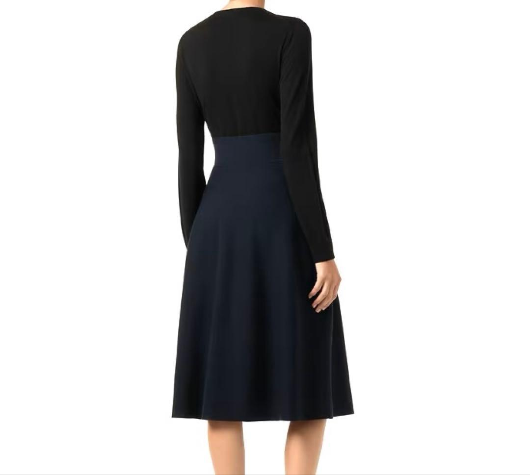 ロロピアーナ定価３８万雑誌＆公式掲載カシミアシルクボックスプリーツフレアスカート