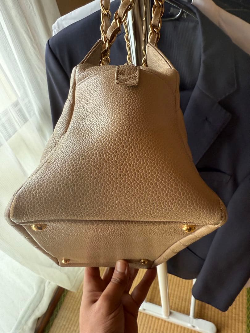 CHANEL シャネル マトラッセ PST キャビアスキン ベージュ希少カラー