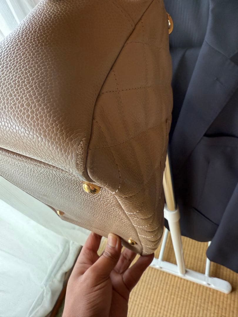 CHANEL シャネル マトラッセ PST キャビアスキン ベージュ希少カラー