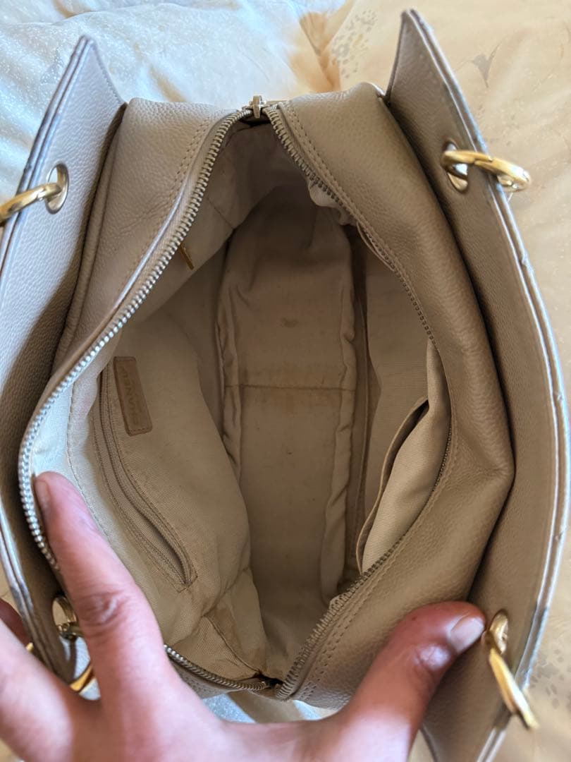 CHANEL シャネル マトラッセ PST キャビアスキン ベージュ希少カラー