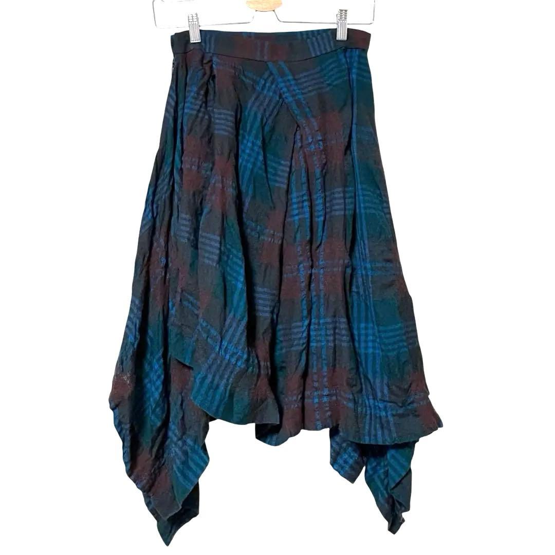 日本製 ヴィヴィアンウエストウッド タータンチェック 変形 スカート オーブ