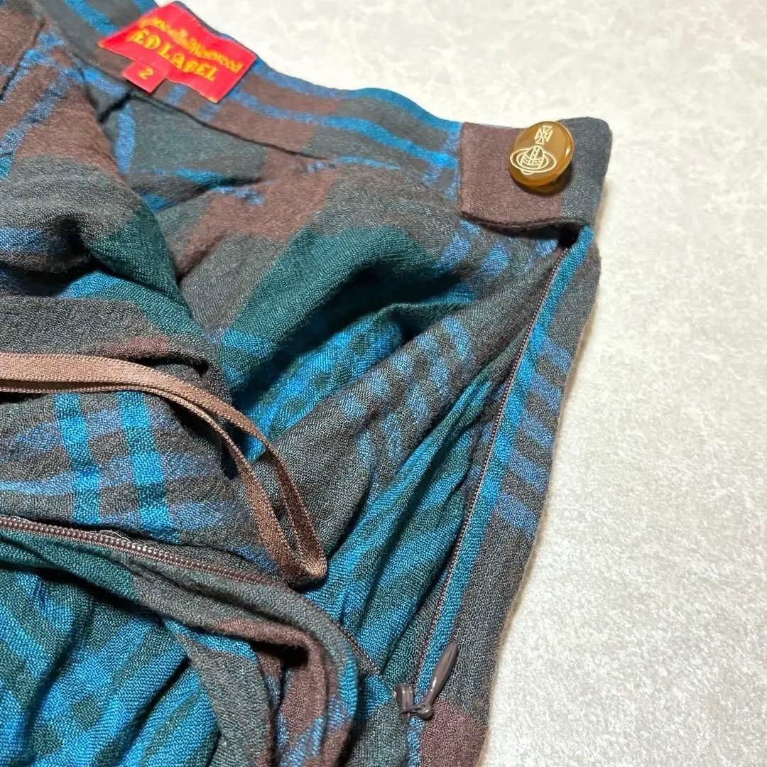 日本製 ヴィヴィアンウエストウッド タータンチェック 変形 スカート オーブ