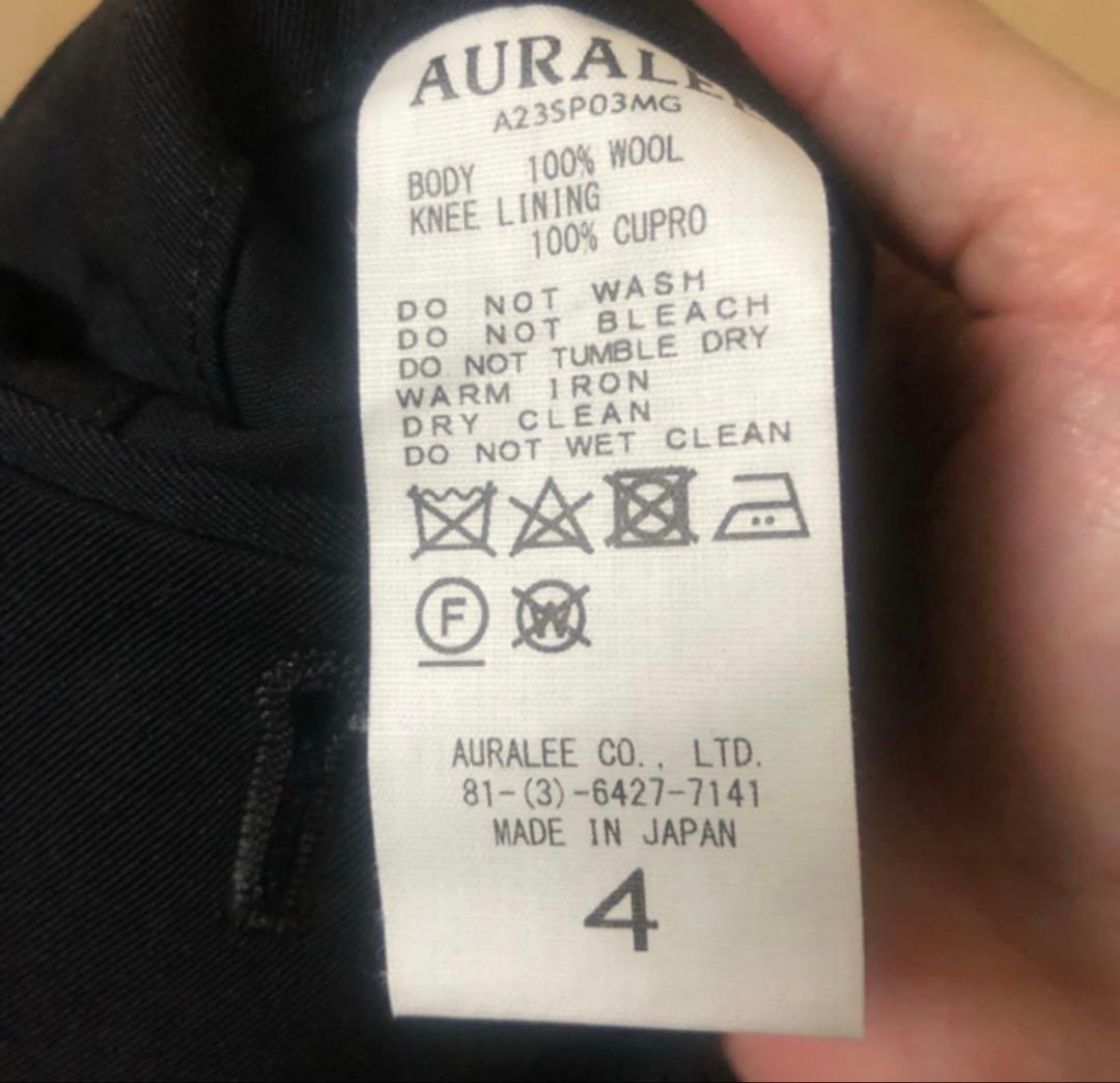 オーラリー23ss WOOL MAXGABARDINE SLACKS 4