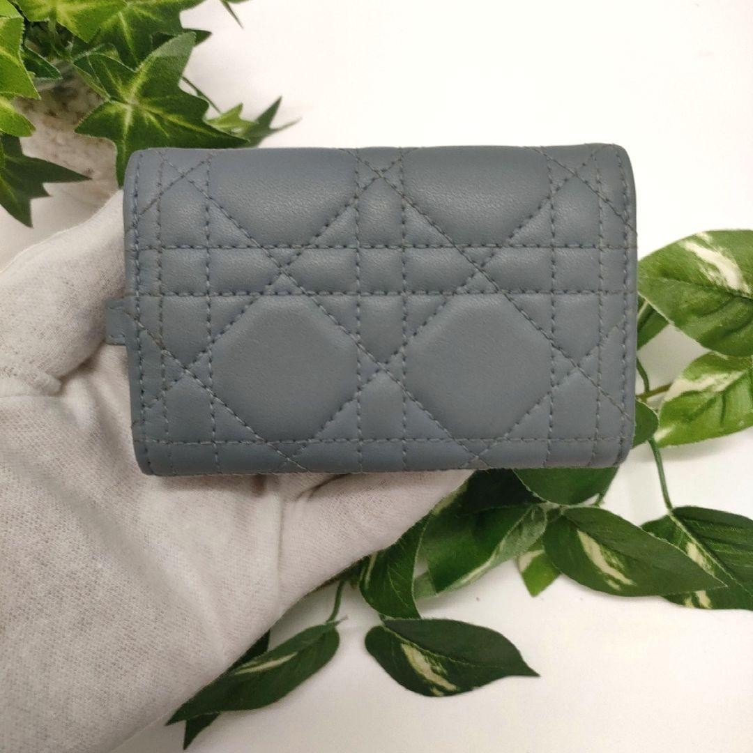 ディオール　キーケース　キーリング　カナージュ　ブルー　ディオールチャーム