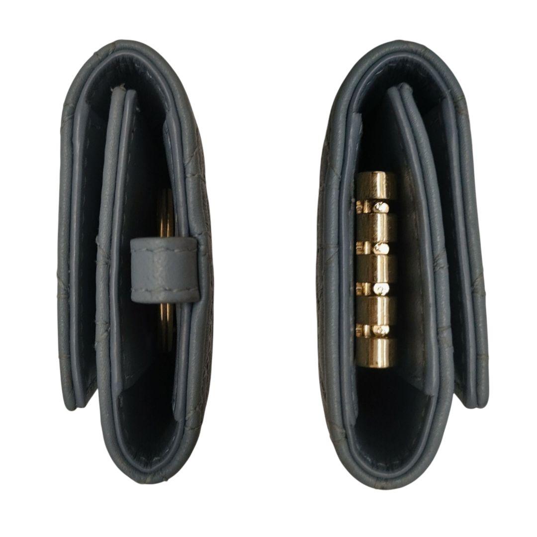 ディオール　キーケース　キーリング　カナージュ　ブルー　ディオールチャーム