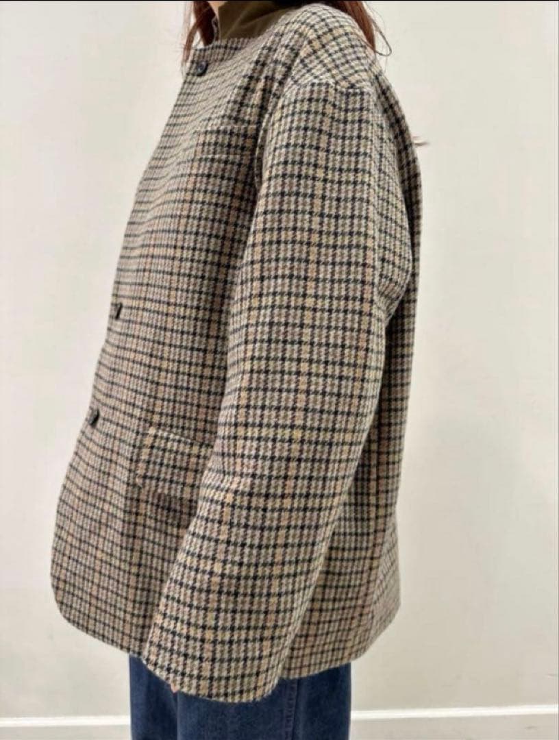 美品 journal standard luxe チェック ツイード ジャケット