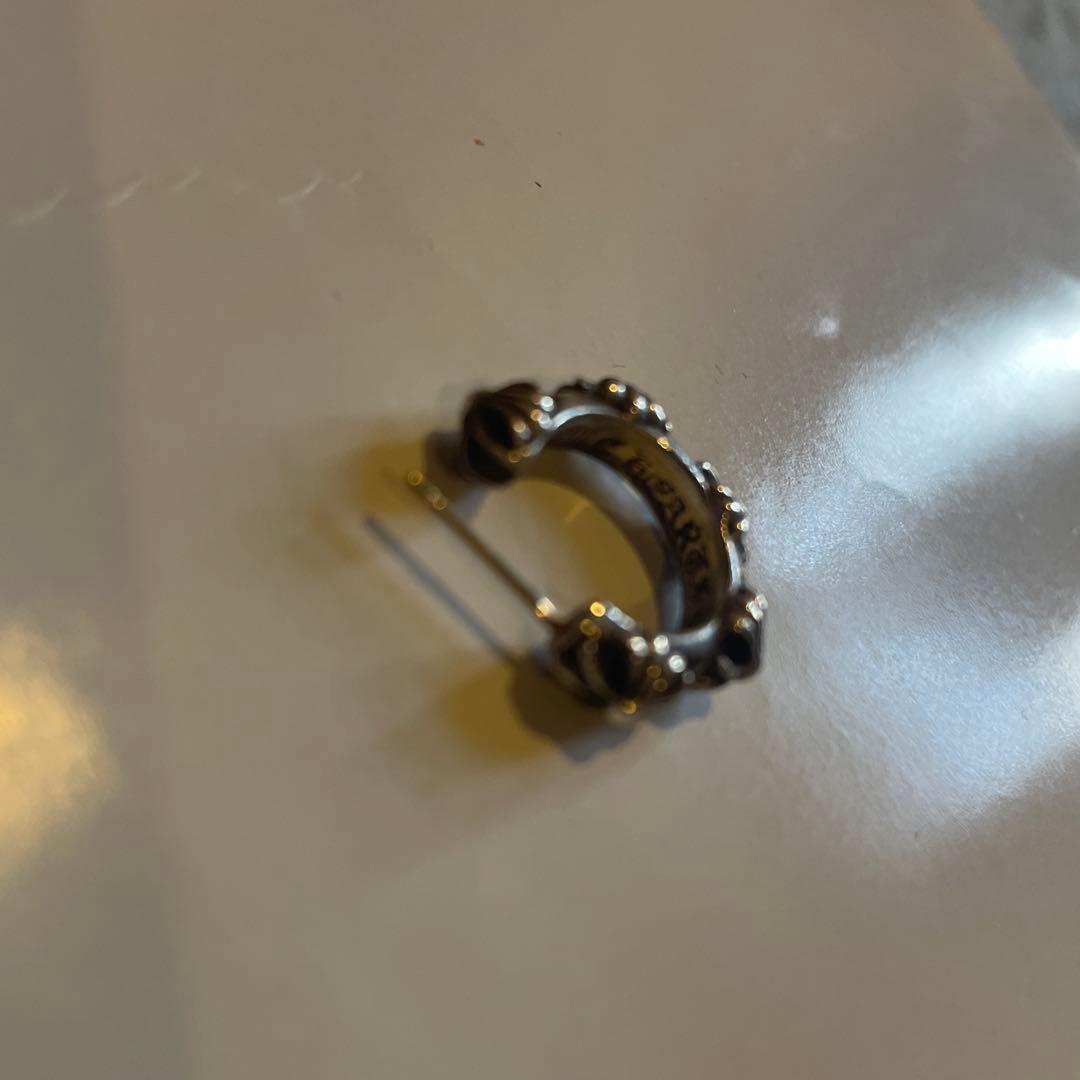 ⚠️キャッチとインボイスなし【値下げ要望可】 クロムCHクロスフープイヤリング