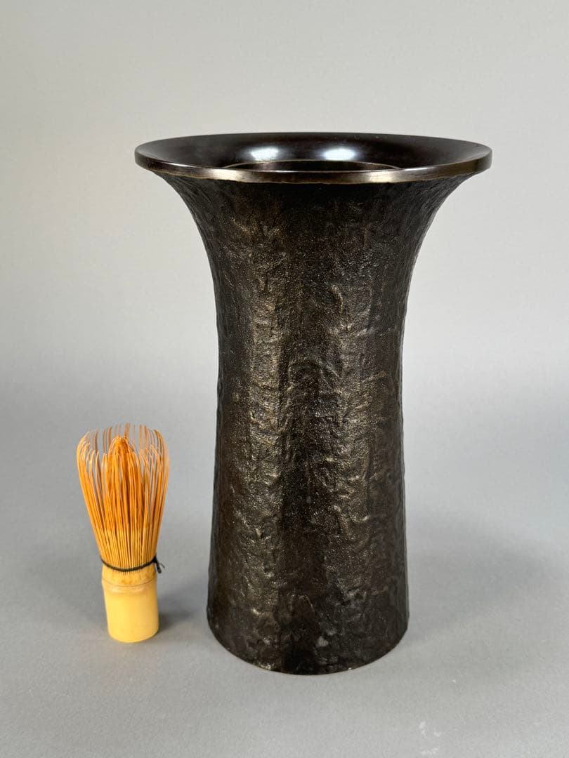 いけばな池坊　松月堂古流　伝統生け花　銅花器　花瓶　剣山た付き