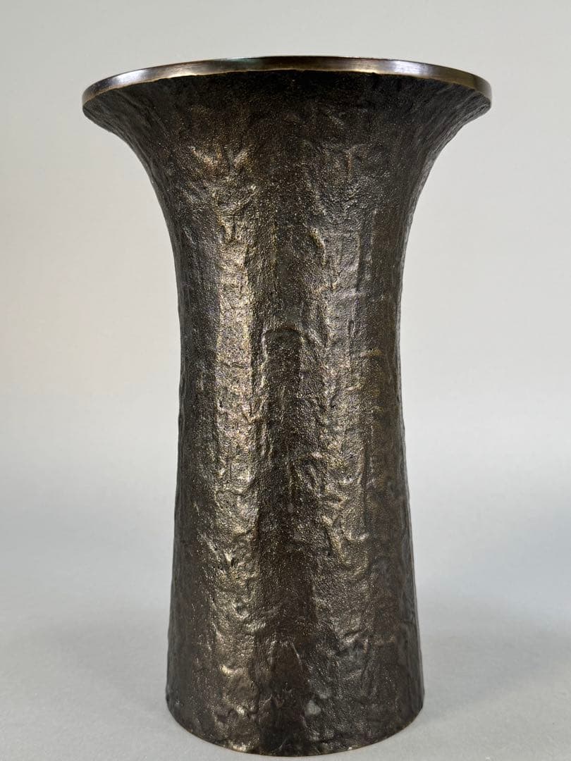 いけばな池坊　松月堂古流　伝統生け花　銅花器　花瓶　剣山た付き