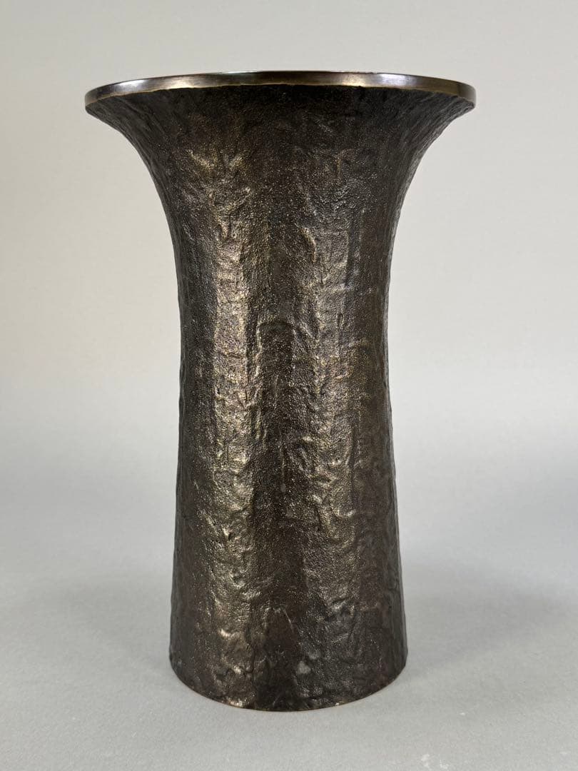 いけばな池坊　松月堂古流　伝統生け花　銅花器　花瓶　剣山た付き