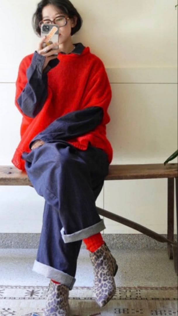 ジャーナルスタンダードラックス　8OZデニム テーパーオールインワン