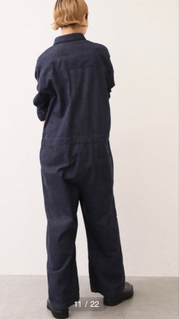 ジャーナルスタンダードラックス　8OZデニム テーパーオールインワン