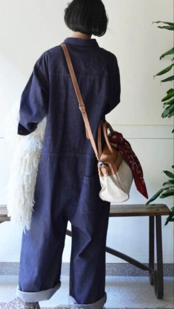 ジャーナルスタンダードラックス　8OZデニム テーパーオールインワン