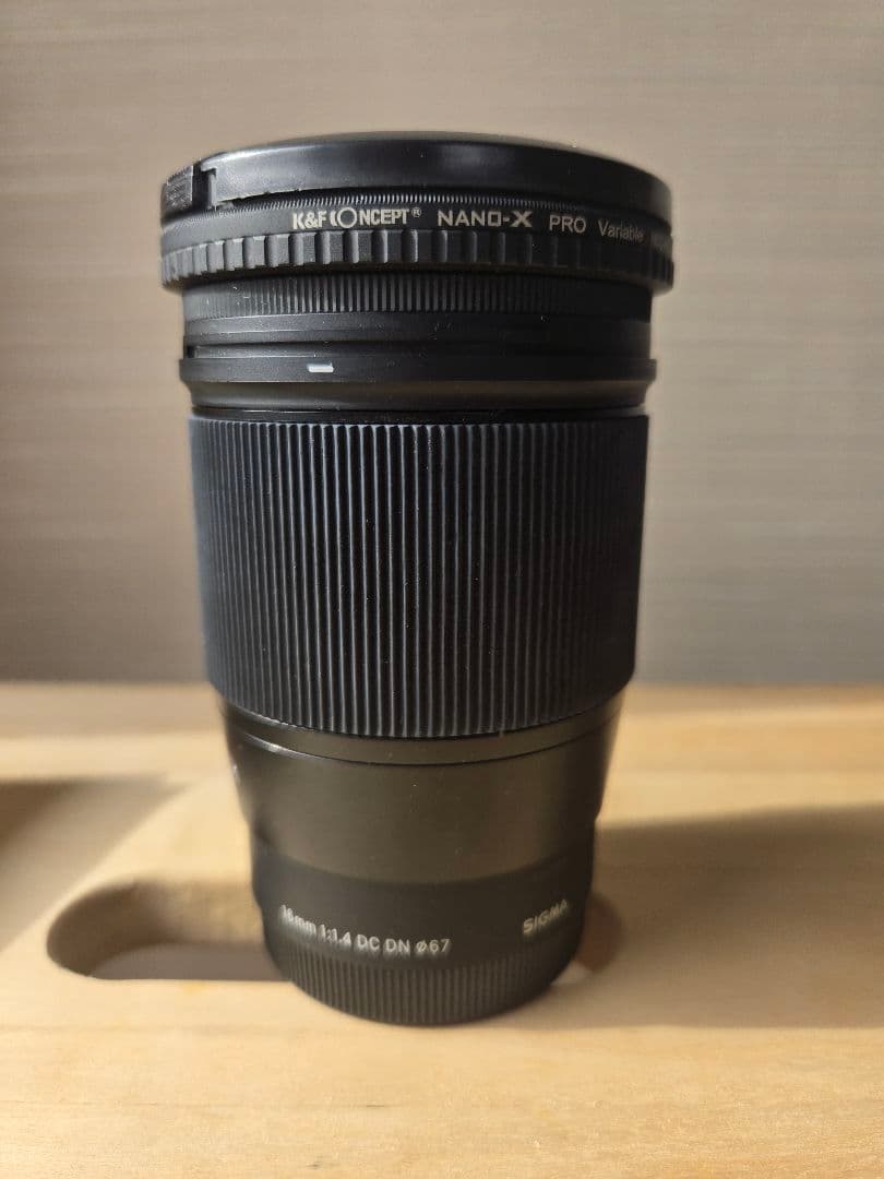 SIGMA 16mm F1.4 DC DN レンズ＋NDフィルター(K&F)