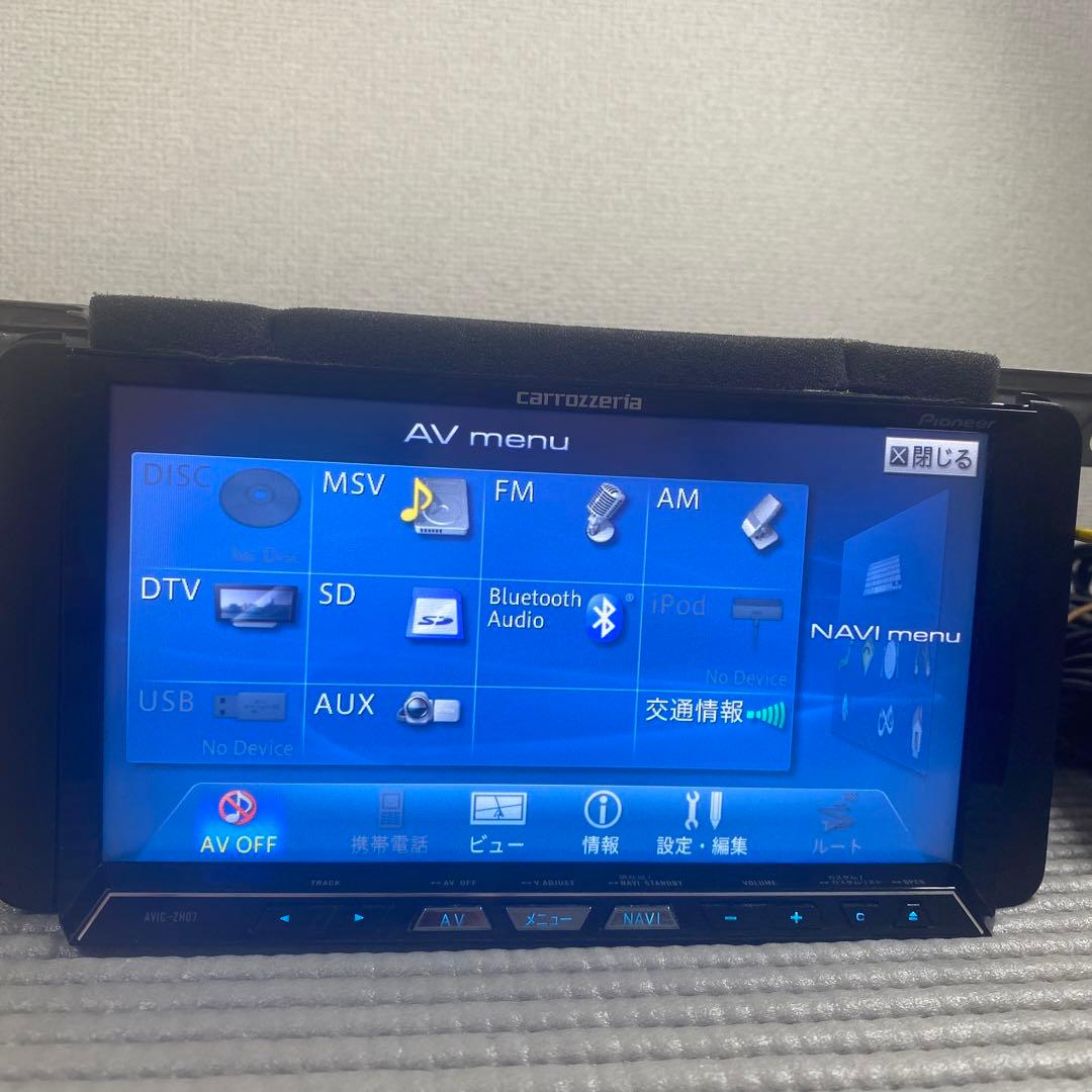 カロゼリアの先進サイバーナビ Bluetooth AVIC-ZH07 システム
