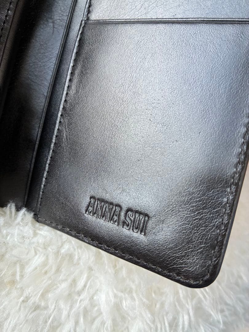 st◡̈⃝︎【新品】【希少品】ANNA SUI がま口　折り財布 ブラック