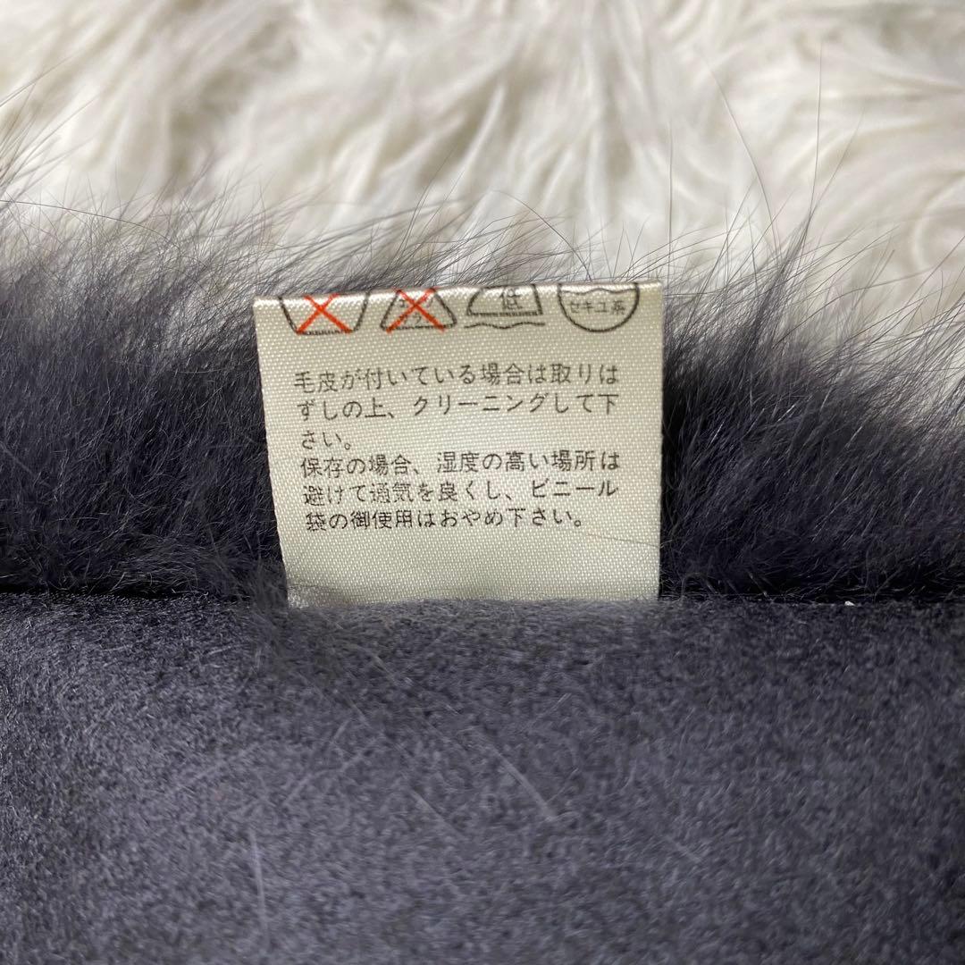 極美品✨カシミア100% フォックスファー ポンチョ2way ケープコート 黒系