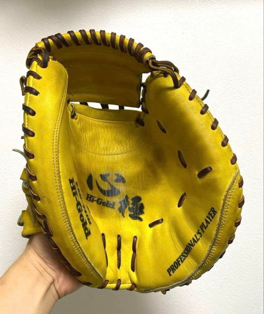 ハイゴールド 心極 型抜群 即戦力 極美品 軟式 キャッチャーミット　1696様