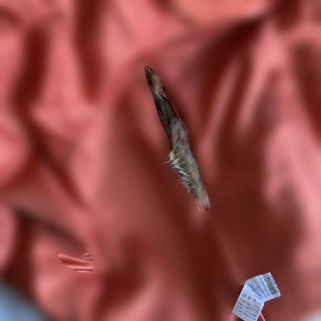 ファー付きベージュウールコート