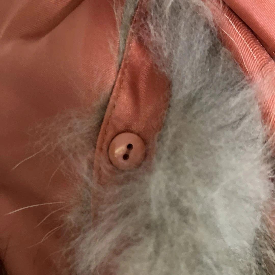 ファー付きベージュウールコート