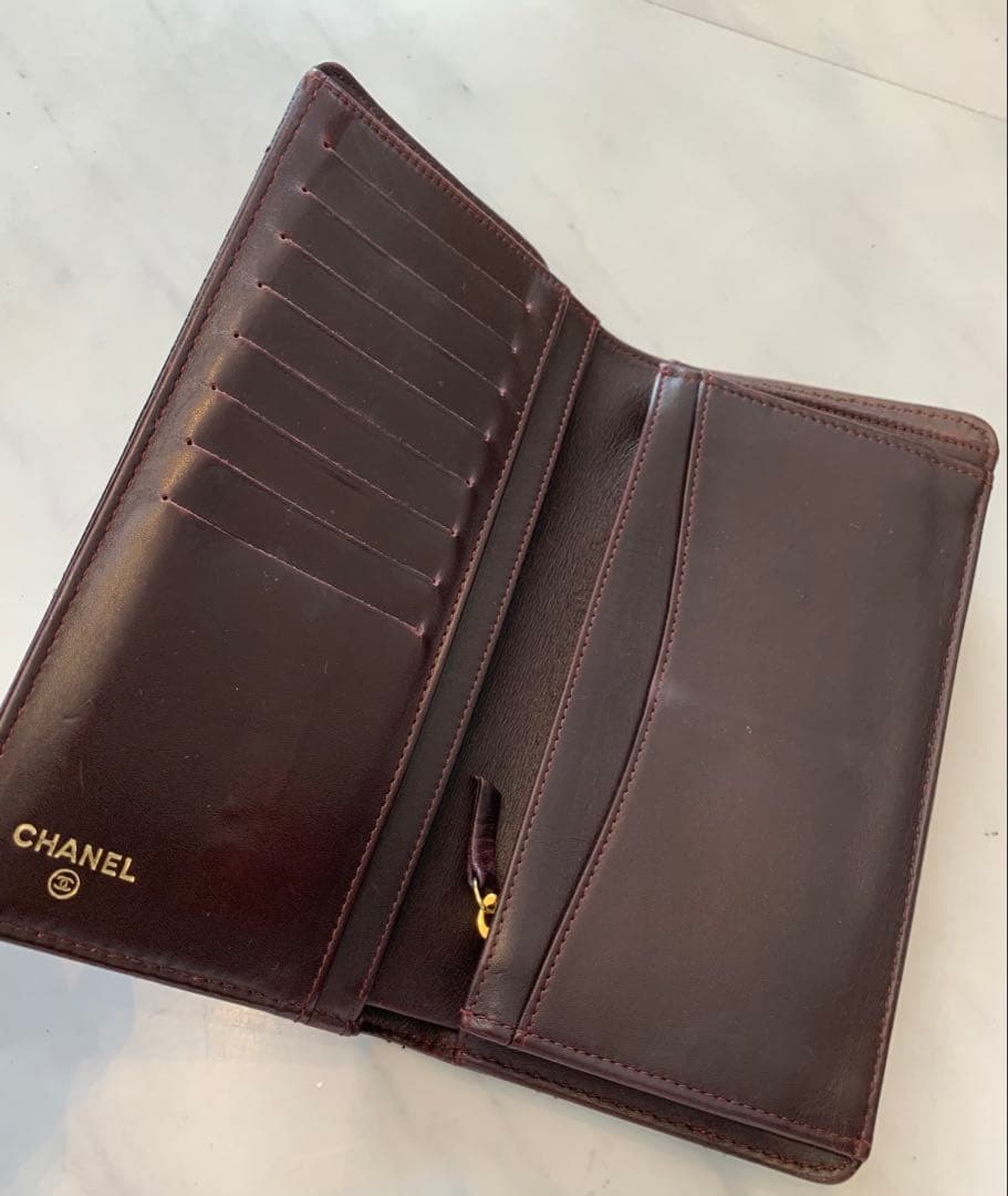 【Paper】 CHANEL キャビアスキン2つ折り長財布／美品