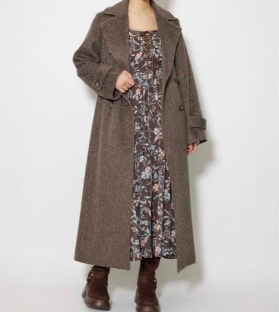 rienda 25AW ダブルカラーシェイプドチェスターコート