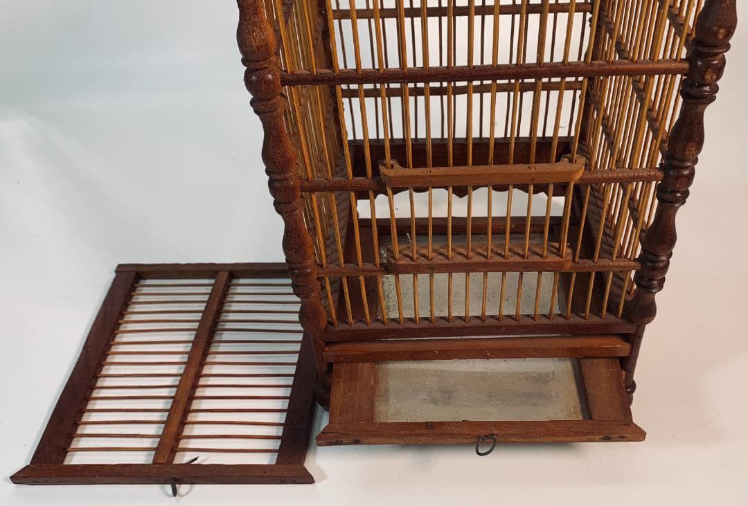 木製、木と竹のスタイル鳥かご