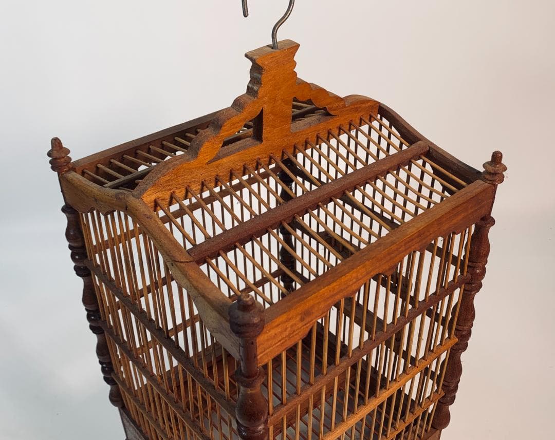 木製、木と竹のスタイル鳥かご