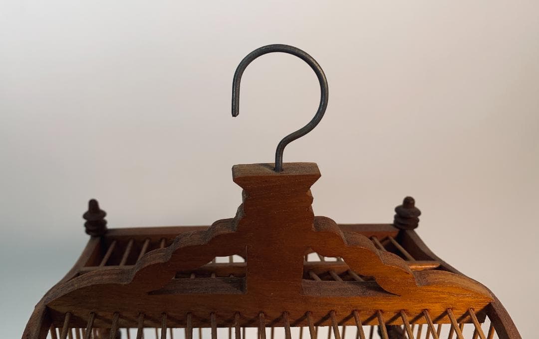 木製、木と竹のスタイル鳥かご