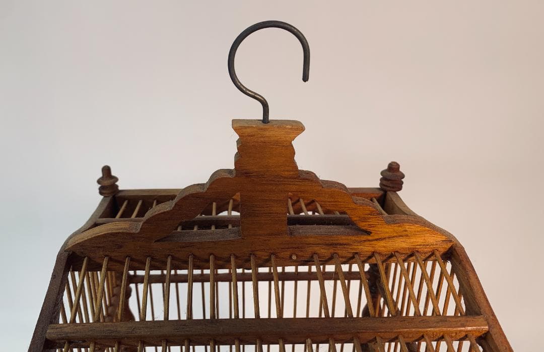 木製、木と竹のスタイル鳥かご