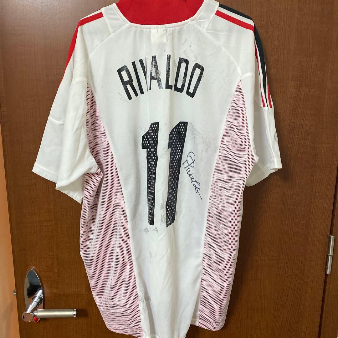 超希少☆アディダス ACミラン ユニフォーム リバウド #11 直筆サイン入り