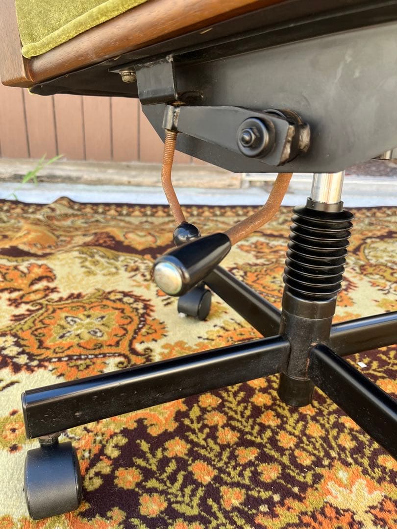 マルニ 地中海 回転 昇降式 デスクチェア オフィス 昭和レトロ アンティーク