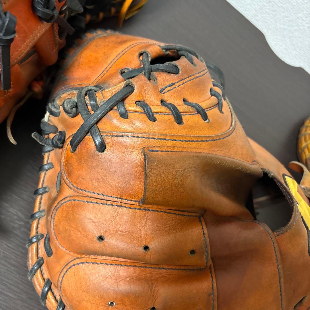 ハタケヤマ硬式限定キャッチャーミットvオレンジ