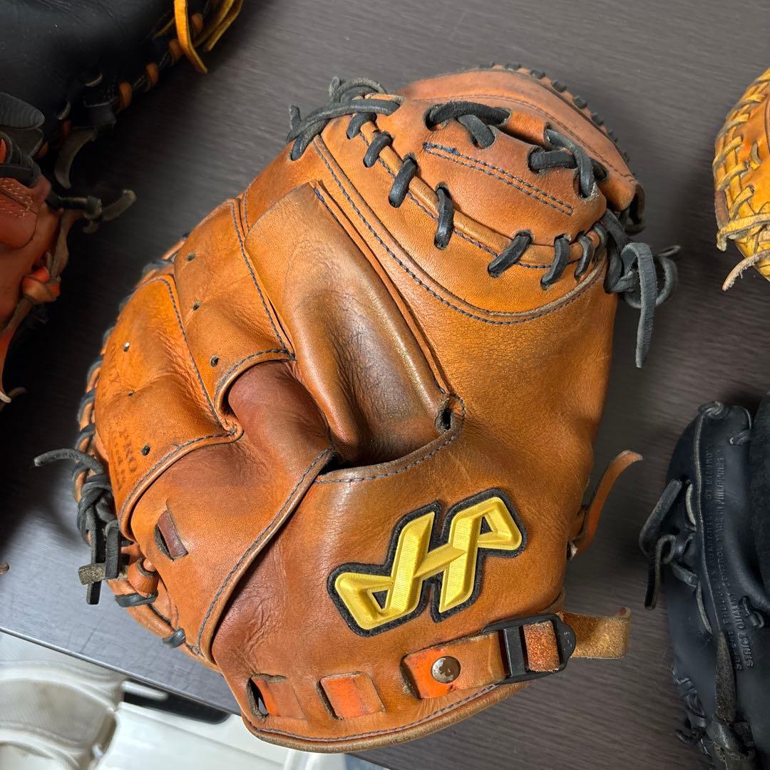 ハタケヤマ硬式限定キャッチャーミットvオレンジ