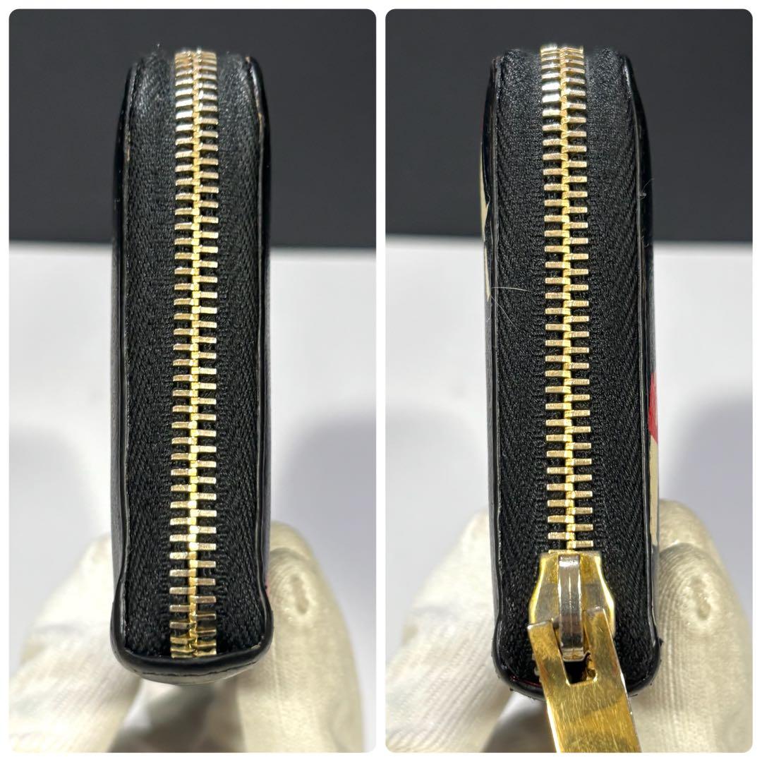 極希少　イヴサンローラン　リップ柄　長財布　限定モデル　ラウンドファスナー　黒