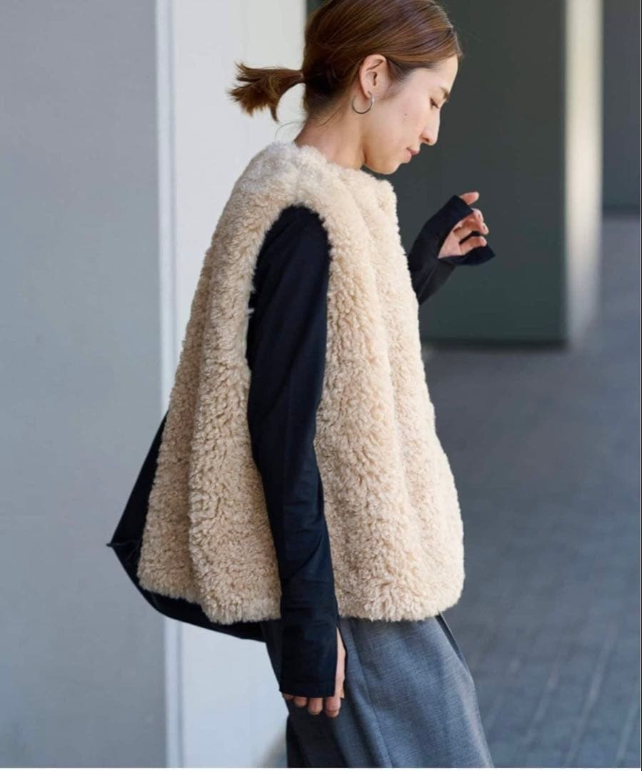 FRAMeWORK フェイクファーベスト