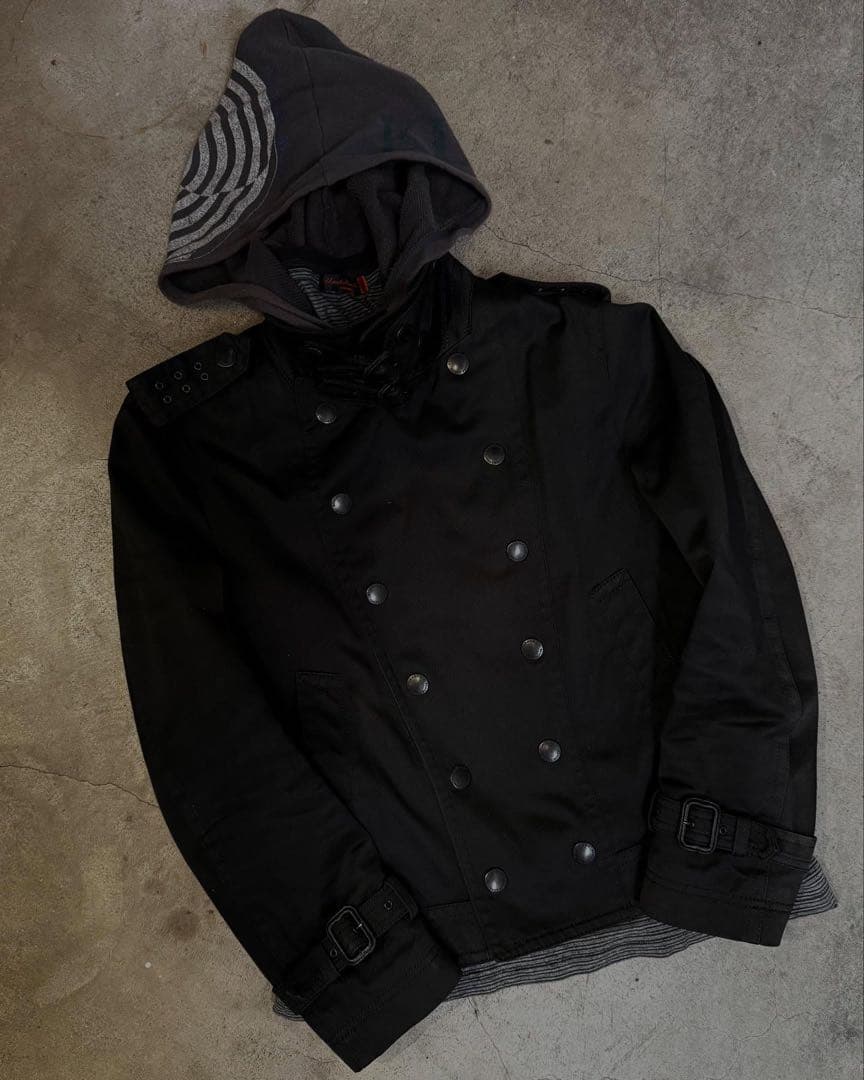 バーバリーブラックレーベル ライダース ジャケット コート　M 黒