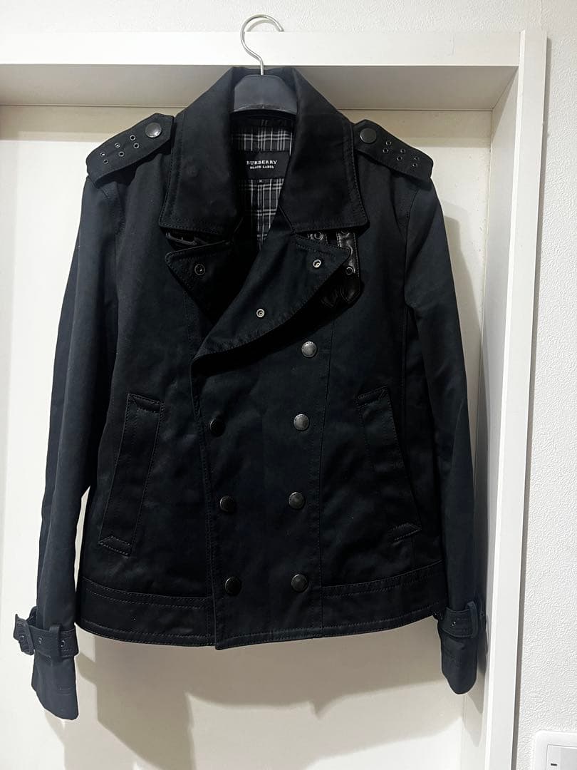バーバリーブラックレーベル ライダース ジャケット コート　M 黒