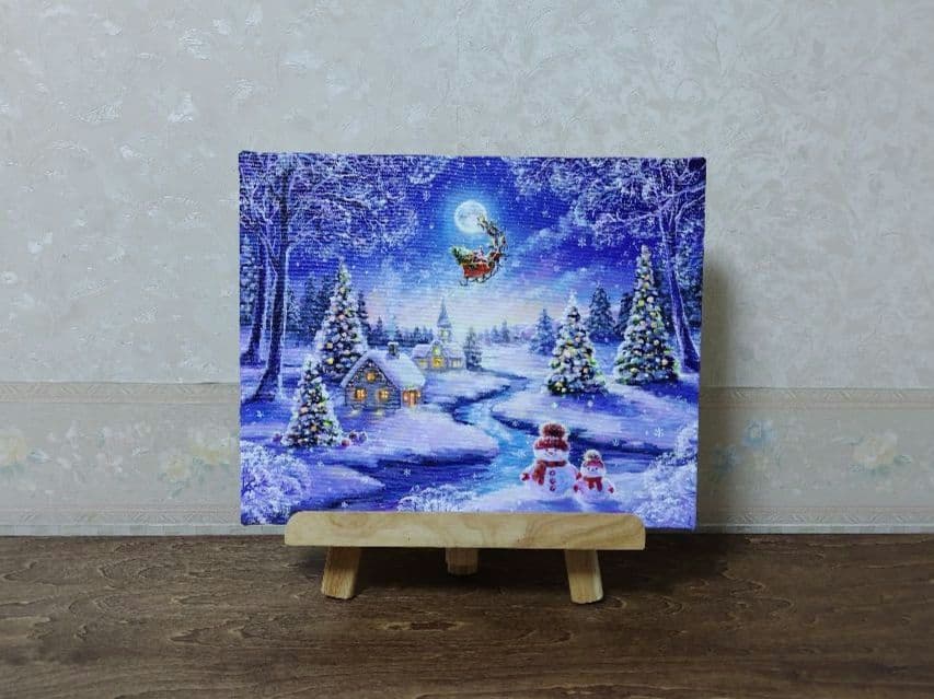 R*U様 【夜空を見上げて】アクリル画 F3 風景画 絵画