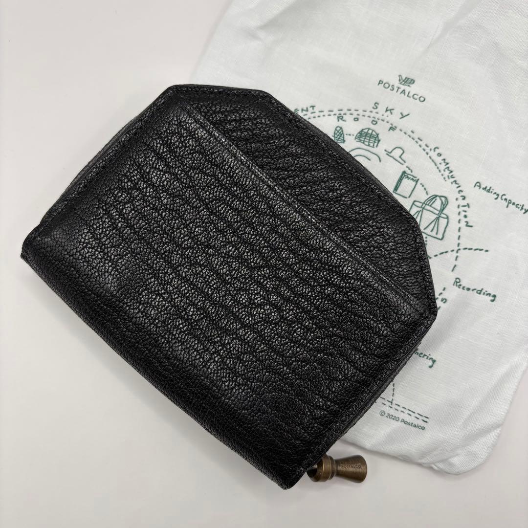 美品　POSTALCO ケトルジッパーウォレット　コンパクトウォレット　ブラック