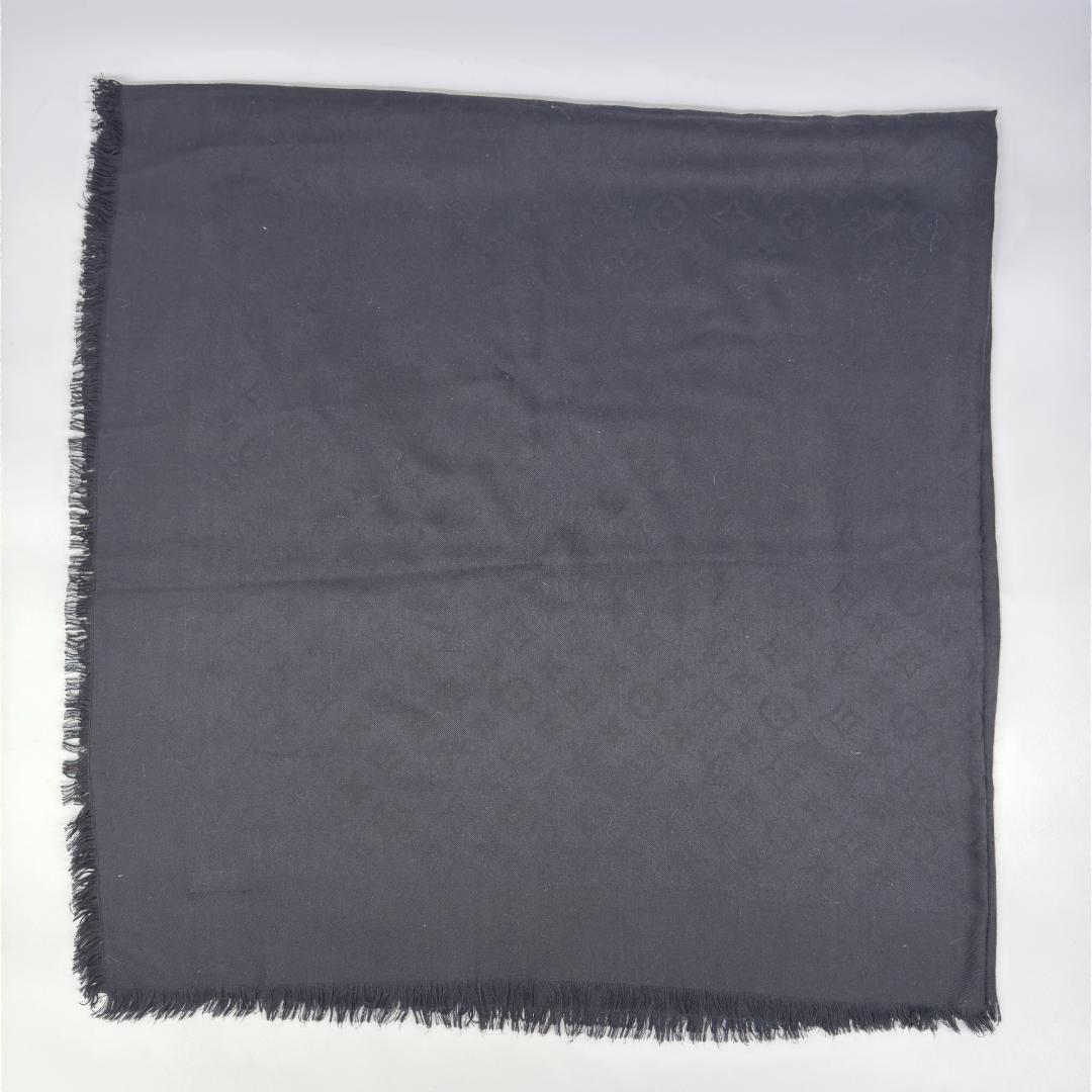 【美品】ルイヴィトン ショール モノグラム シャイン ノワール 大判ストール